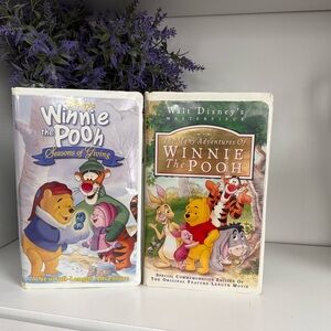 Disney Winnie the Pooh VHS Set - Purple and Red Covers